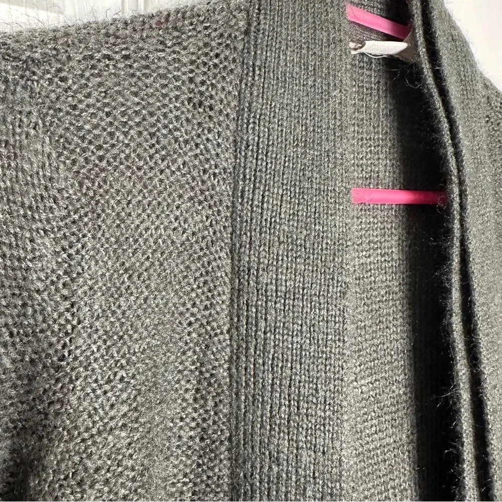 Suzy Shier Cardigan Open Front Grey Size Medium - Picture 6 of 16